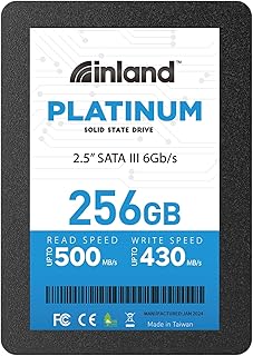 Inland Platinum 256GB SSD SATA III 6Gb/s 2.5" 7mm TLC 3D NAND Internal Solid State Drive (256GB)
