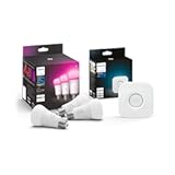 Smart Lighting Bundle&colon; 3-Pack A19 LED Smart Light Bulbs &lpar;White and Color Ambiance&rpar; with Philips Hue Bridge - Control with Hue App&comma; Compatible with Alexa&comma; Google Assistant&comma; Apple Homekit