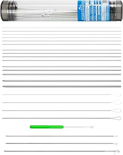 BLUEWING Hollow Spectra Threading Looping Splicing Needles Kit 23pcs Stainless Steel Fishing Rigging Needle Set