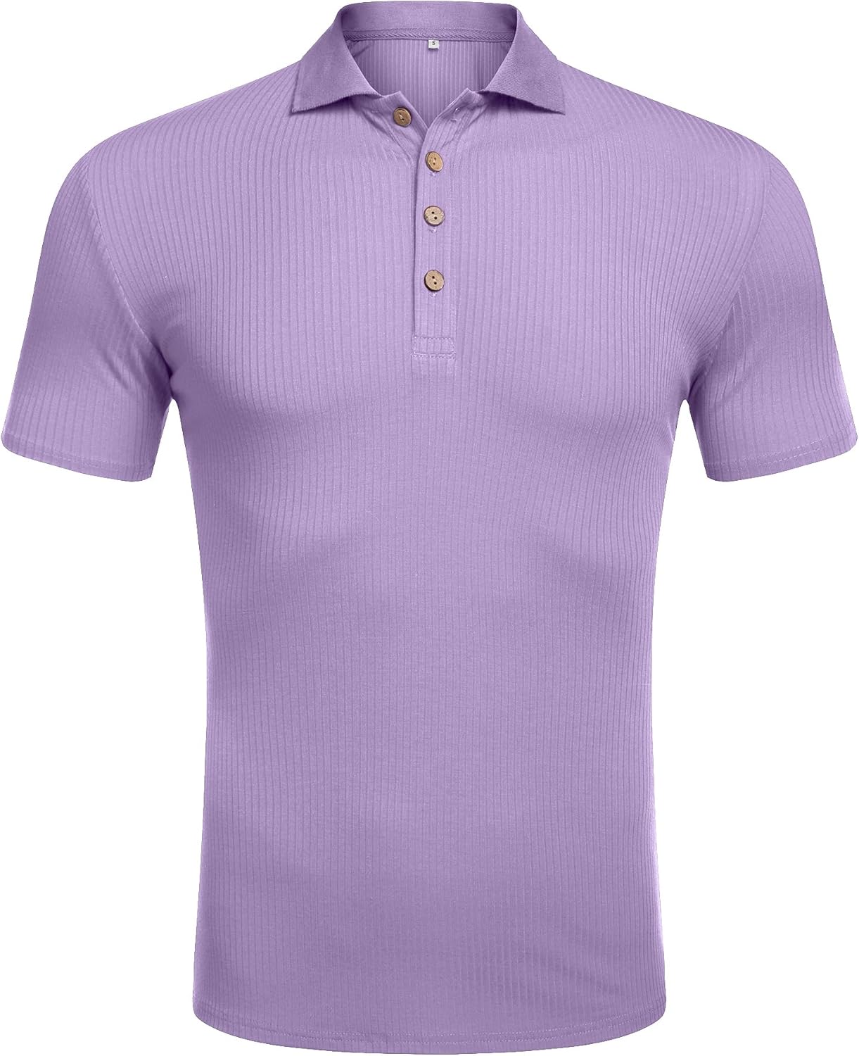 URRU Men's Muscle T Shirts Stretch Short Sleeve Workout Tee Casual Slim Fit Polo Shirt