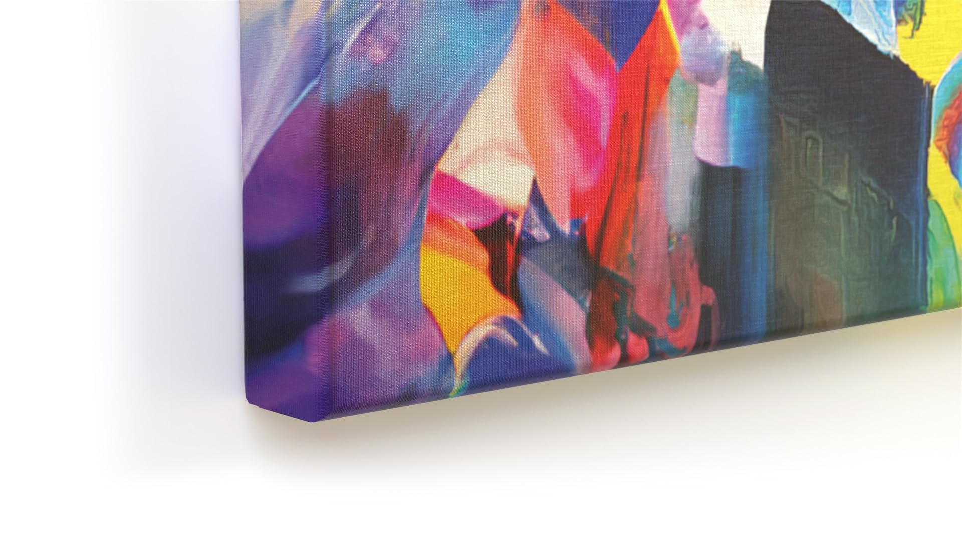 ALLboards Tableau magnétique, en toile, 90 x 60 cm, motif œil avec la couleur de l'arc-en-ciel, tableau mémo, tableau d'affichage magnétique, images sur toile