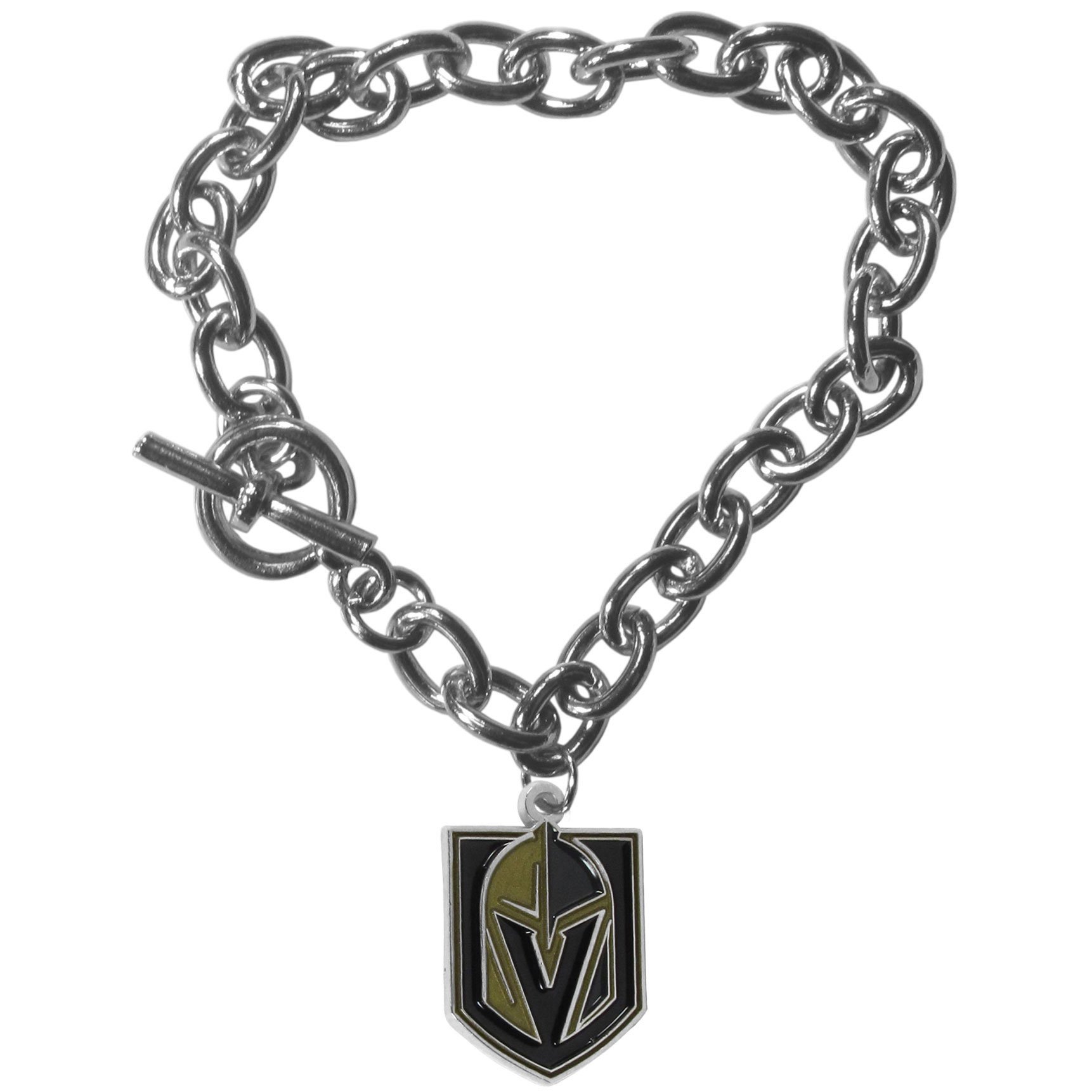 NHL Siskiyou Sports Womens Vegas Golden Knights Charm Chain Bracelet One Size Team Color