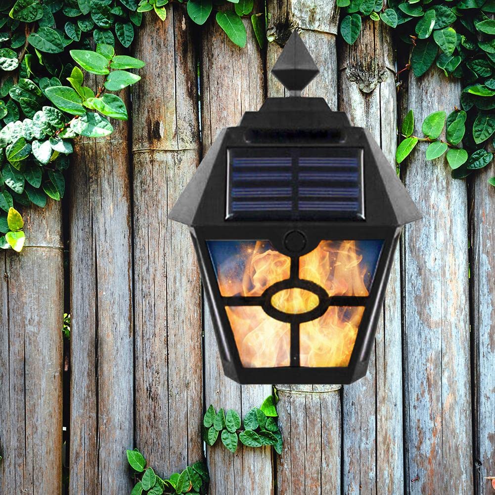 Applique murale solaire LED rétro flamme lampe torche d'extérieur étanche lampe de jardin
