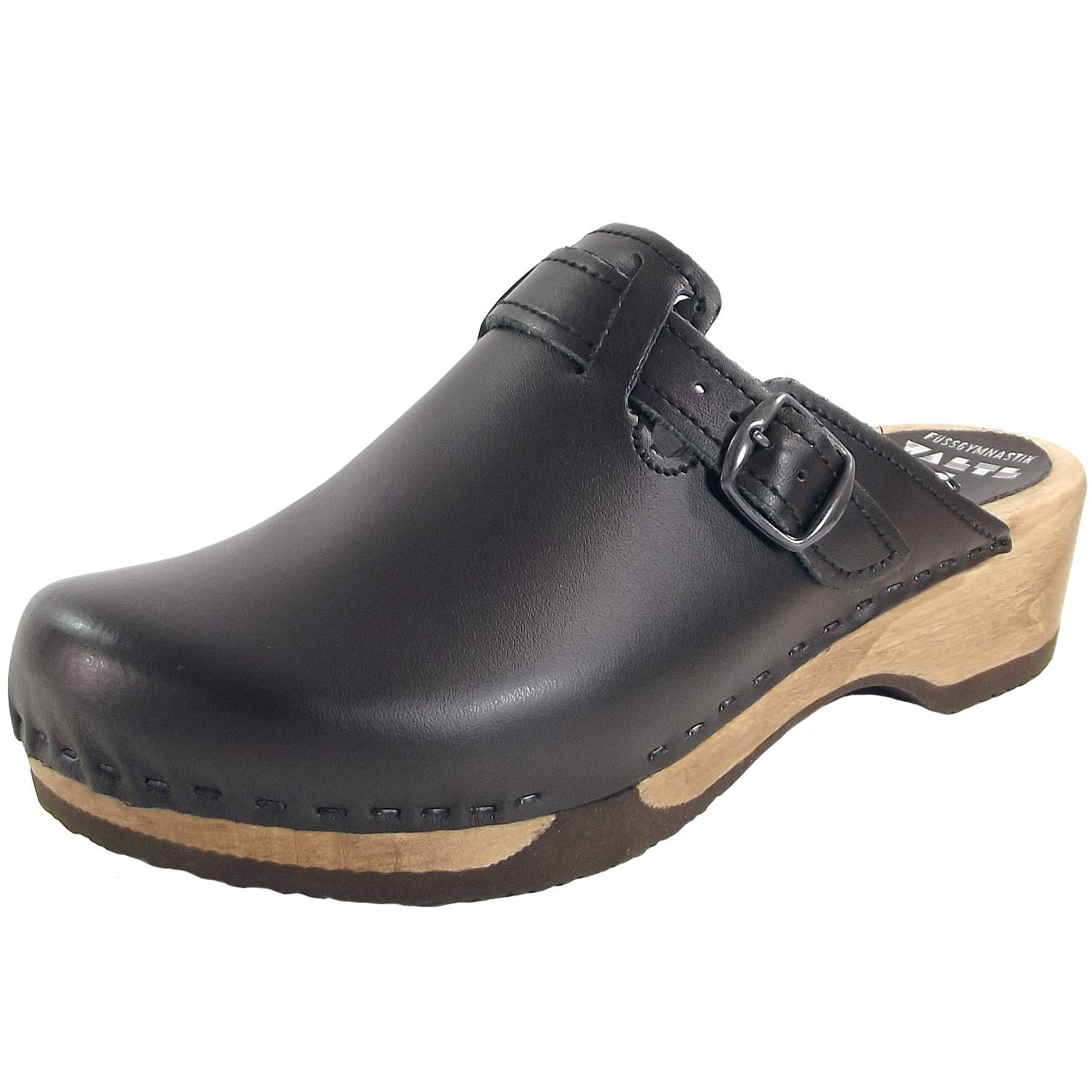 Adam 1608 - Zoccoli in legno da uomo, colore: Nero