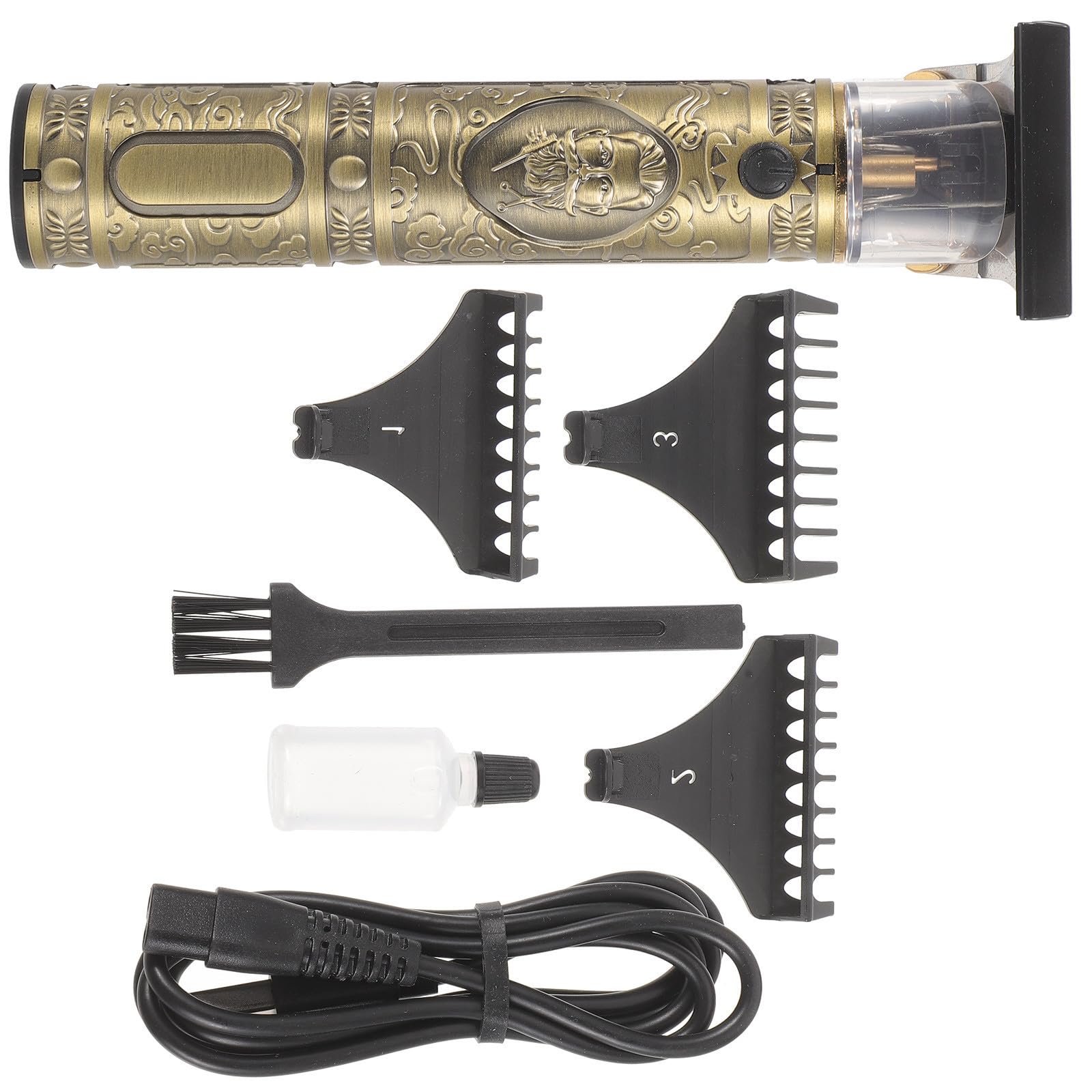 Cortapelos eléctrico con Forma de Cabeza de Buda, Motor Potente, 4 peines Ajustables, Uso en barbería y hogar, Recorte de Longitud