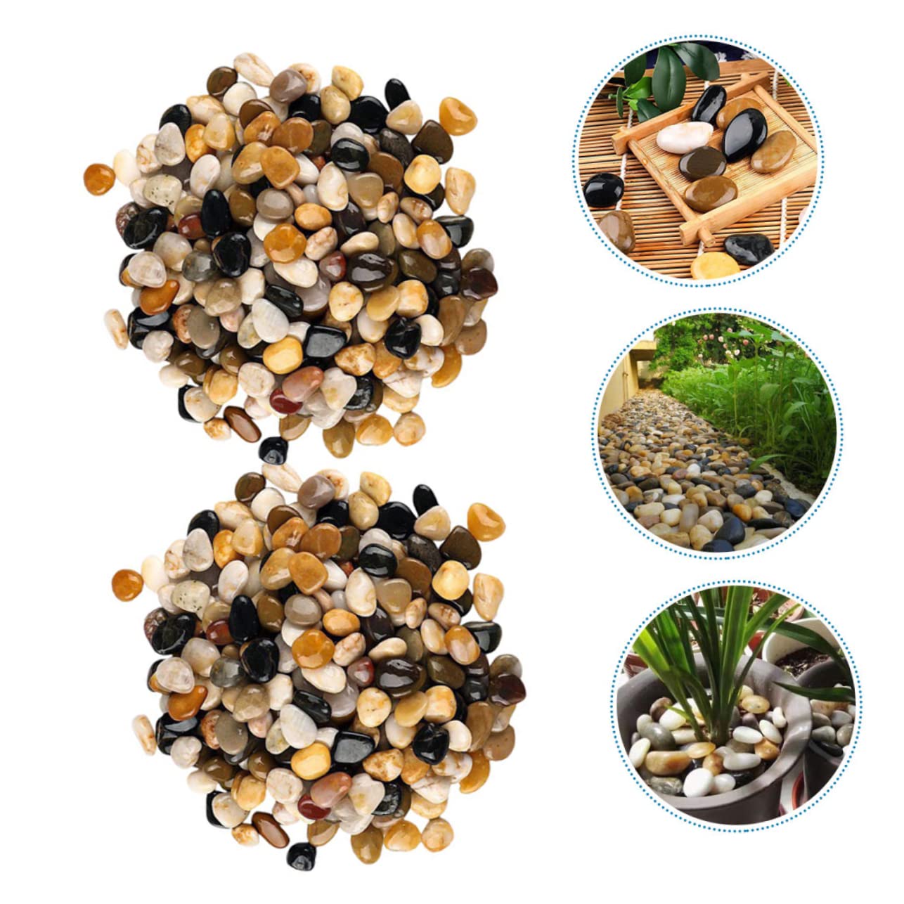 Grava para Acuario 2 Bolsas de Piedras para Jardín Decoración de Piedra Piedras Decorativas para Acuario Piedras Reutilizables para Macetas