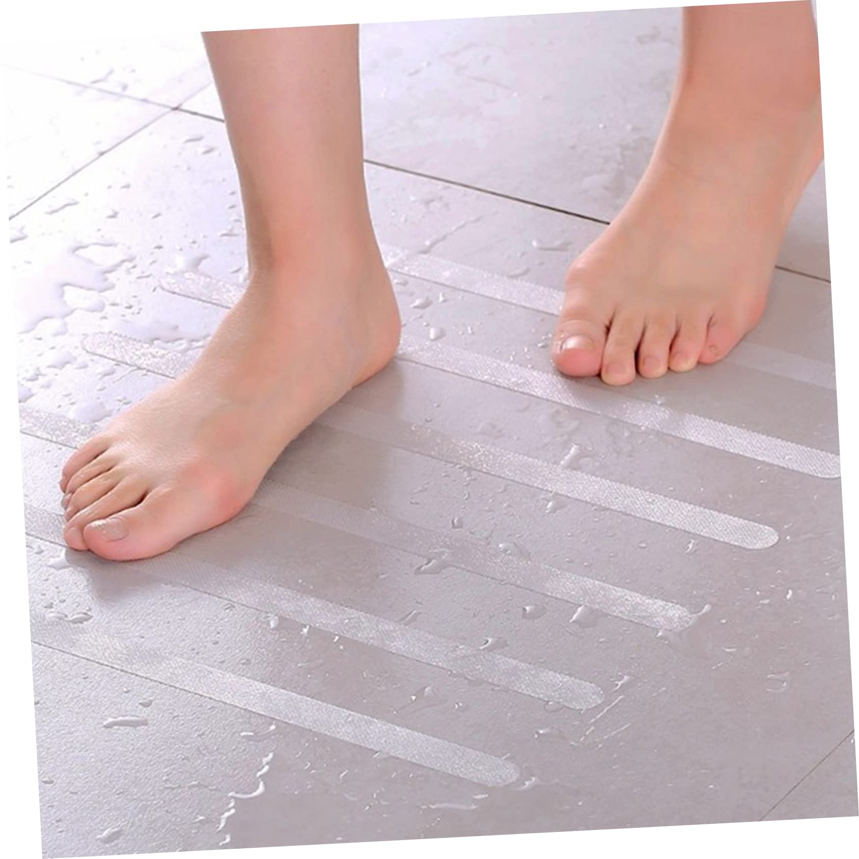 DOITOOL 144pezzi Strisce Antiscivolo per Scale e Bagno Adesivi Decorativi Impermeabili e Nonslip Opachi Sicurezza per Famiglie e Anziani