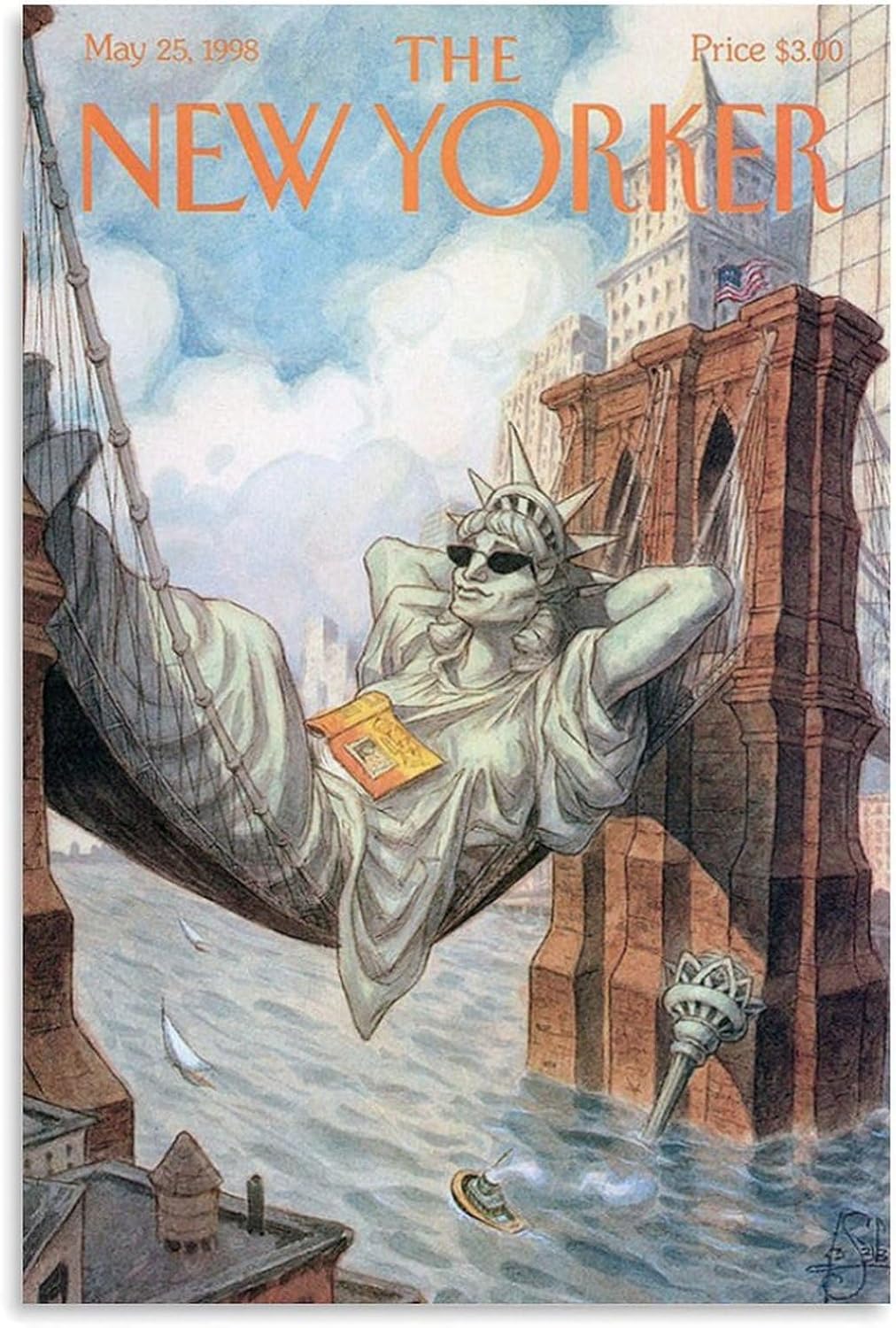 New Yorker Magazine Poster City Poster Funky Magazine Cover