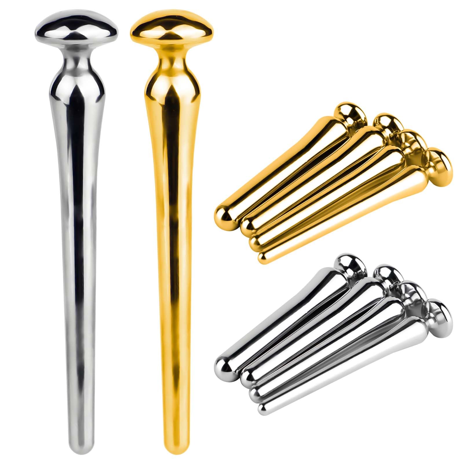 Harnröhren Stimulation Metall Dilator Harnröhren Plug Prinzenzepter Dilatoren Set Edelstahl Urethral Stab Penis Massage Präzise Verarbeitung Sexspielzeug für Männer HXLXW（Silber - S+M+L+XL）