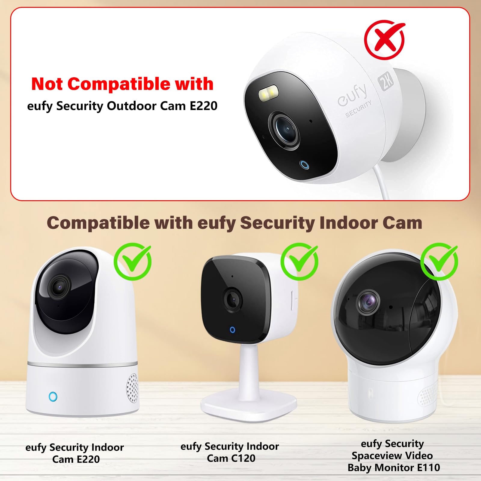 delilyn Przedłużacz micro USB o długości 7,6 m, kompatybilny z Eufy Security Indoor Cam E220/P24, płaski kabel zasilający do eufy Security Indoor Cam C120, odporny na warunki atmosferyczne przewód do