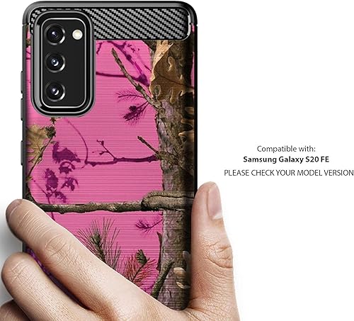 Miniatura 6 de Funda de camuflaje compatible con Samsung Galaxy S20 FE (2020)  S20 FE 5G, textura de fibra de carbono, delgada, mate, con diseño (camuflaje de