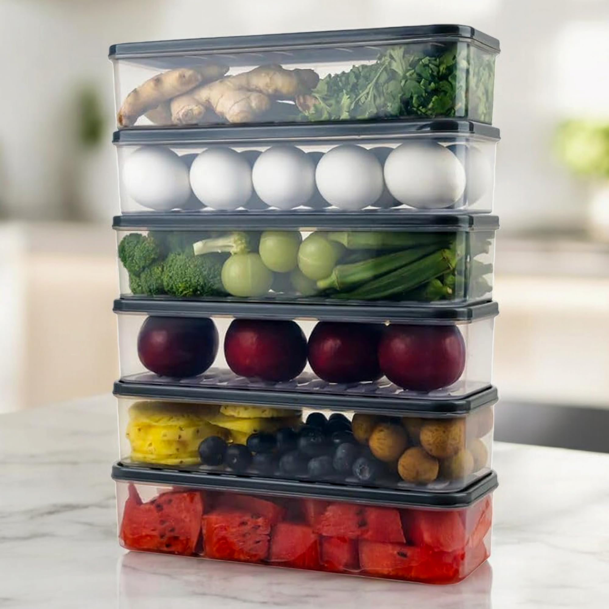 See full amazon price history chart for Story@Home Fridge Storage Boxes - 1500ML Kitchen Essentials with Inbuilt Drain Plate and Lid, Stackable Kitchen Organizer and Storage Rack for Fish, Meat, Vegetables, Fruits(Set of 6) Story@Home Fridge Storage Boxes - 1500ML Kitchen Essentials with Inbuilt Drain Plate and Lid, Stackable Kitchen Organizer and Storage Rack for Fish, Meat, Vegetables, Fruits(Set of 6) (B0DFVDWR2W) Amazon Price History, Amazon Price Tracker