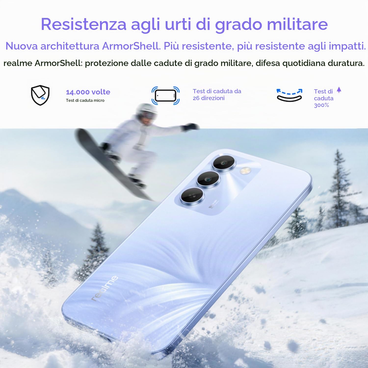 realme C100 5G Smartphone 4+128GB, Purple | Batteria 6600mAh, Ricarica Ultra Rapida 45W, Display LCD 6,8 pollici, 144Hz, Fotocamera AI 50MP, MediaTek Dimensity 6300,IP64