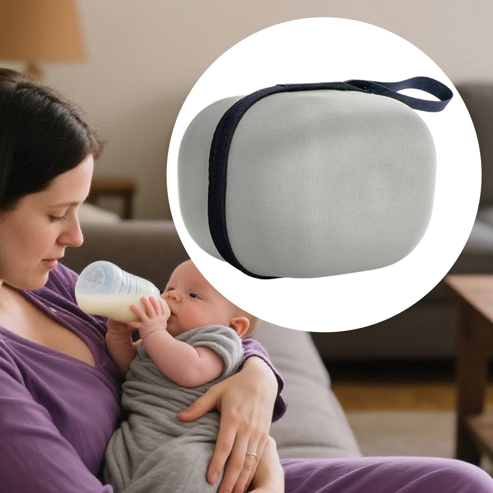 Wearable Breast Pump Bag, Portable Storage Case, Multi-Compartment Nursing Organizer, Lightweight Travel Style, Ideal for Work Days, Daycare Runs, Outdoor Use, Airplane Trips