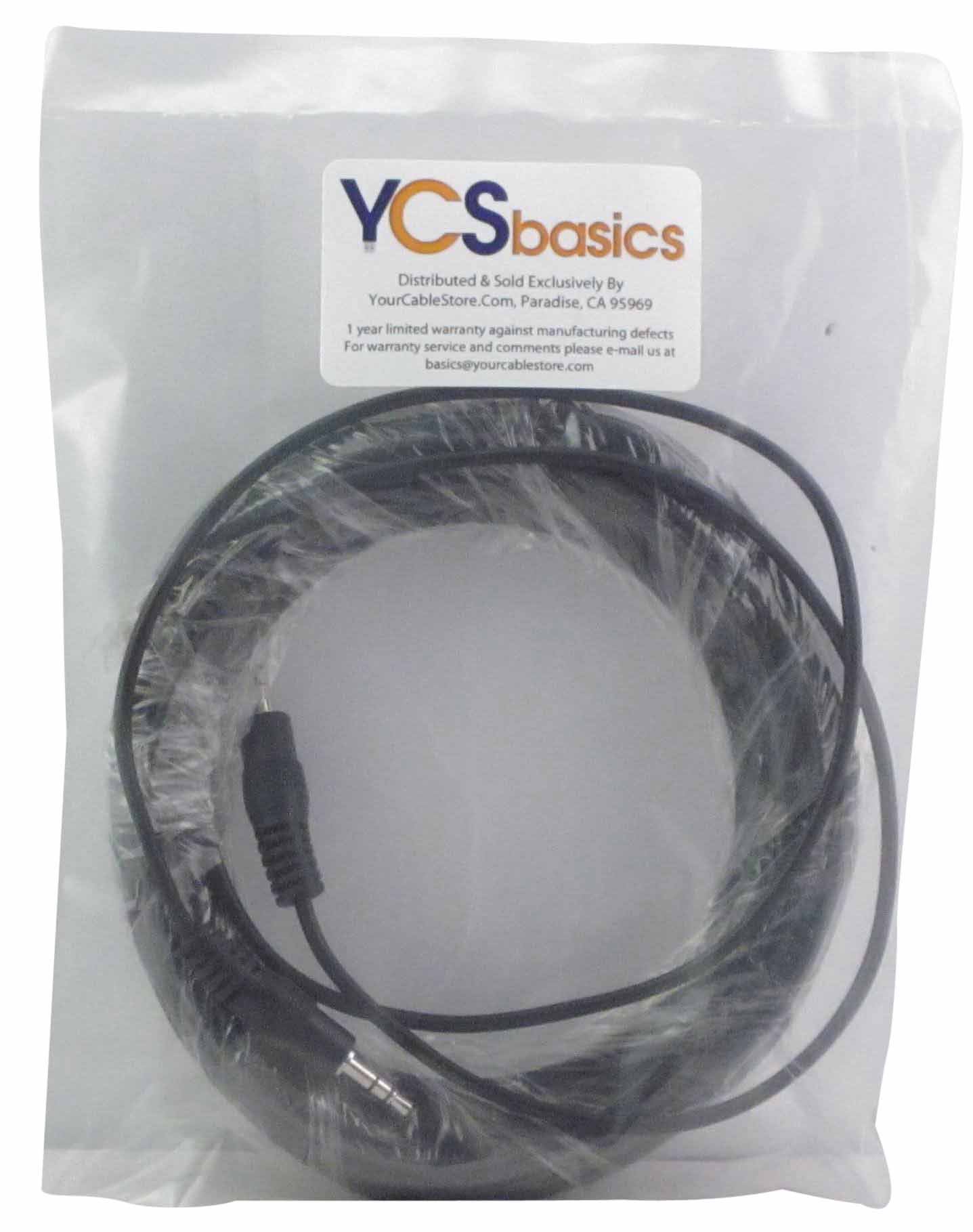 Ycs Basics stéréo 3,5 mm mâle vers mâle Audio stéréo Casque/téléphone/Lecteur MP3 Cable- Port AUX pour Votre Voiture, iPhone, iPod, Smartphone, Tablette