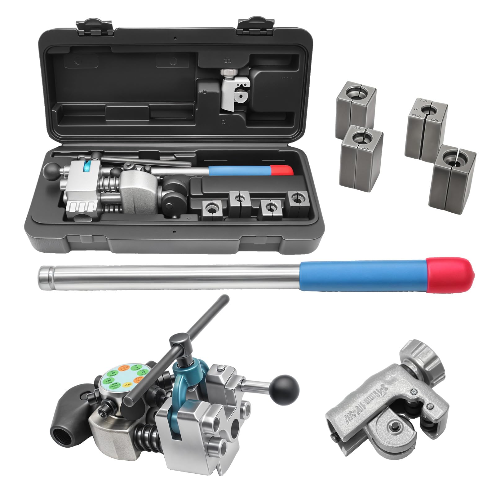 Bremsleitung Bördelgerät, 45-Grad-Einzel-, Doppel- und Bubbleflares, Professional Bördelgeräte für 3/16", 1/4", 5/16", 3/8" und 4.75mm Rohre