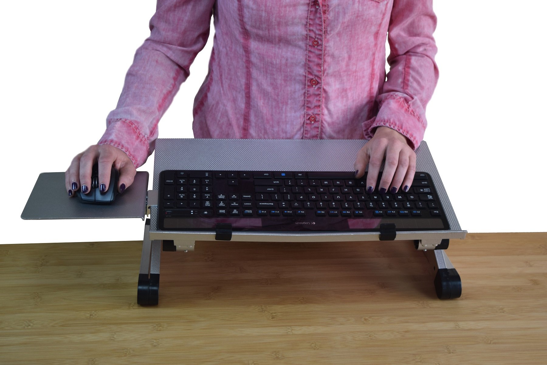WorkEZ Keyboard and Mouse Tray ergonomic adjustable height angle