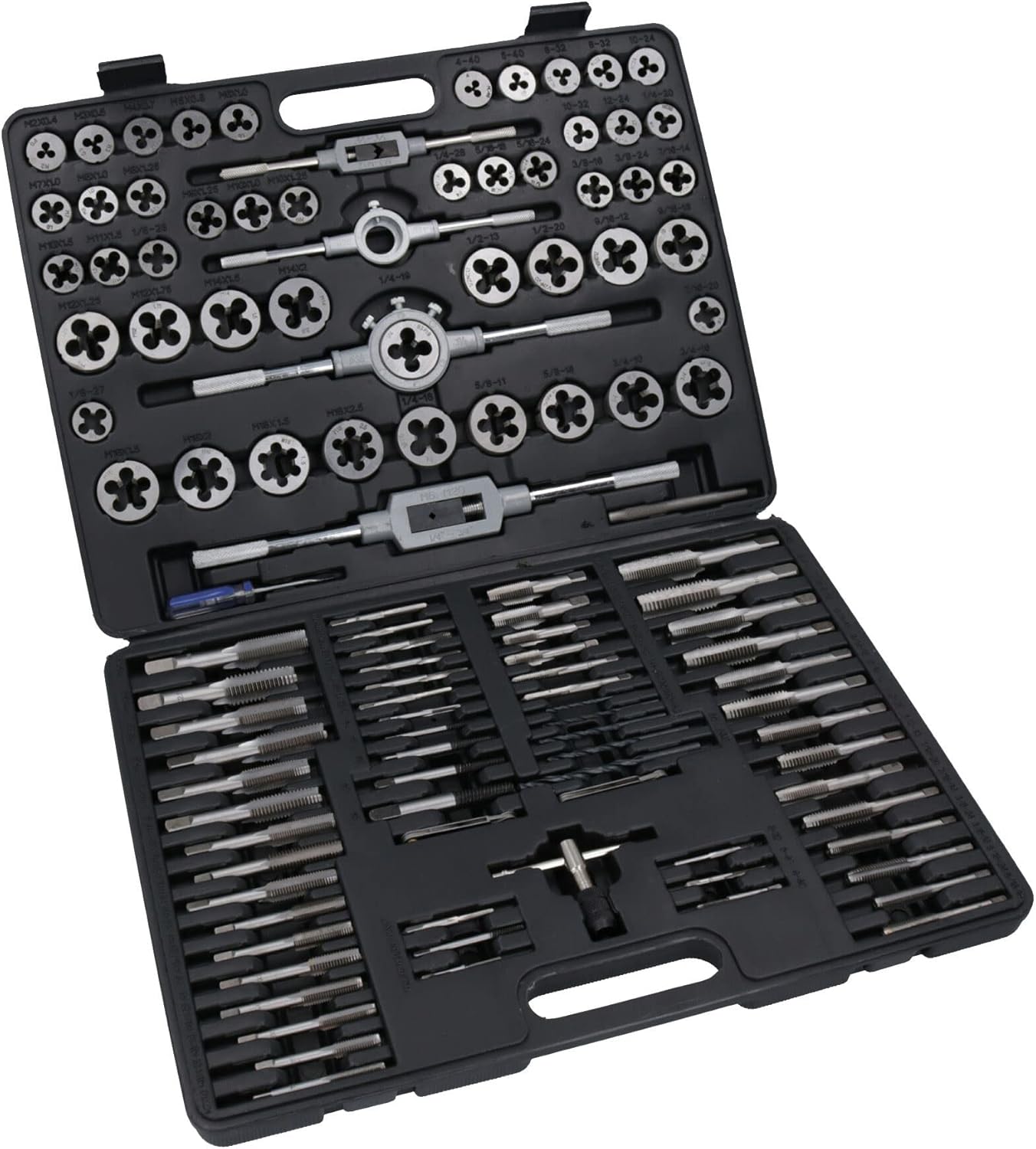 AB Tools 115pc Metric MM + Imperial UNF UNC Pipe Thread Tap and Die Rethreader Set