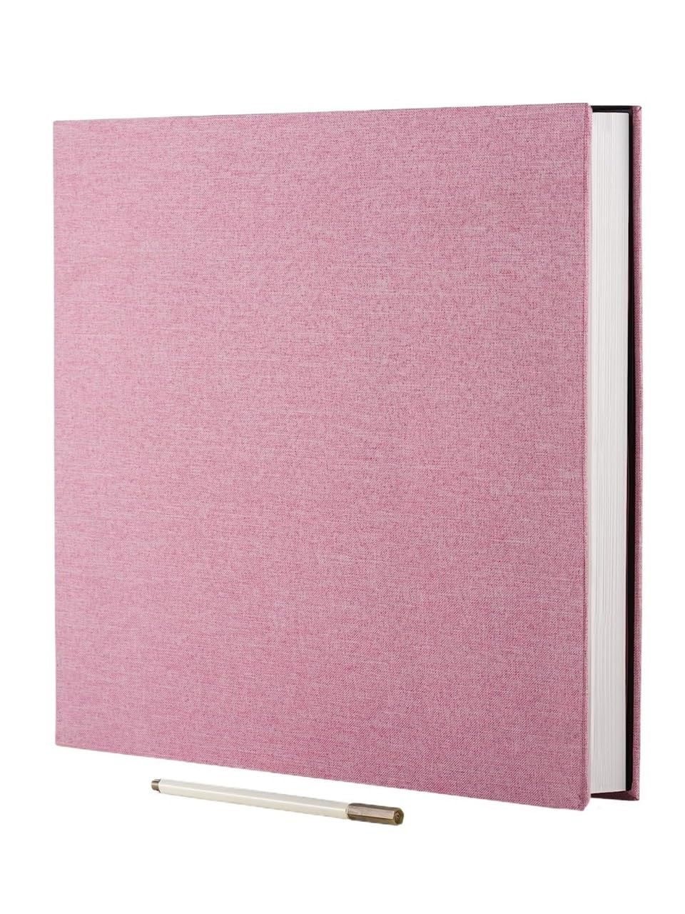 1pc Linen Photo Album Self Adhesive Scrapbook For 2x3 4x6 5x7 8x10 Pictures DIY Book(Pink-A)