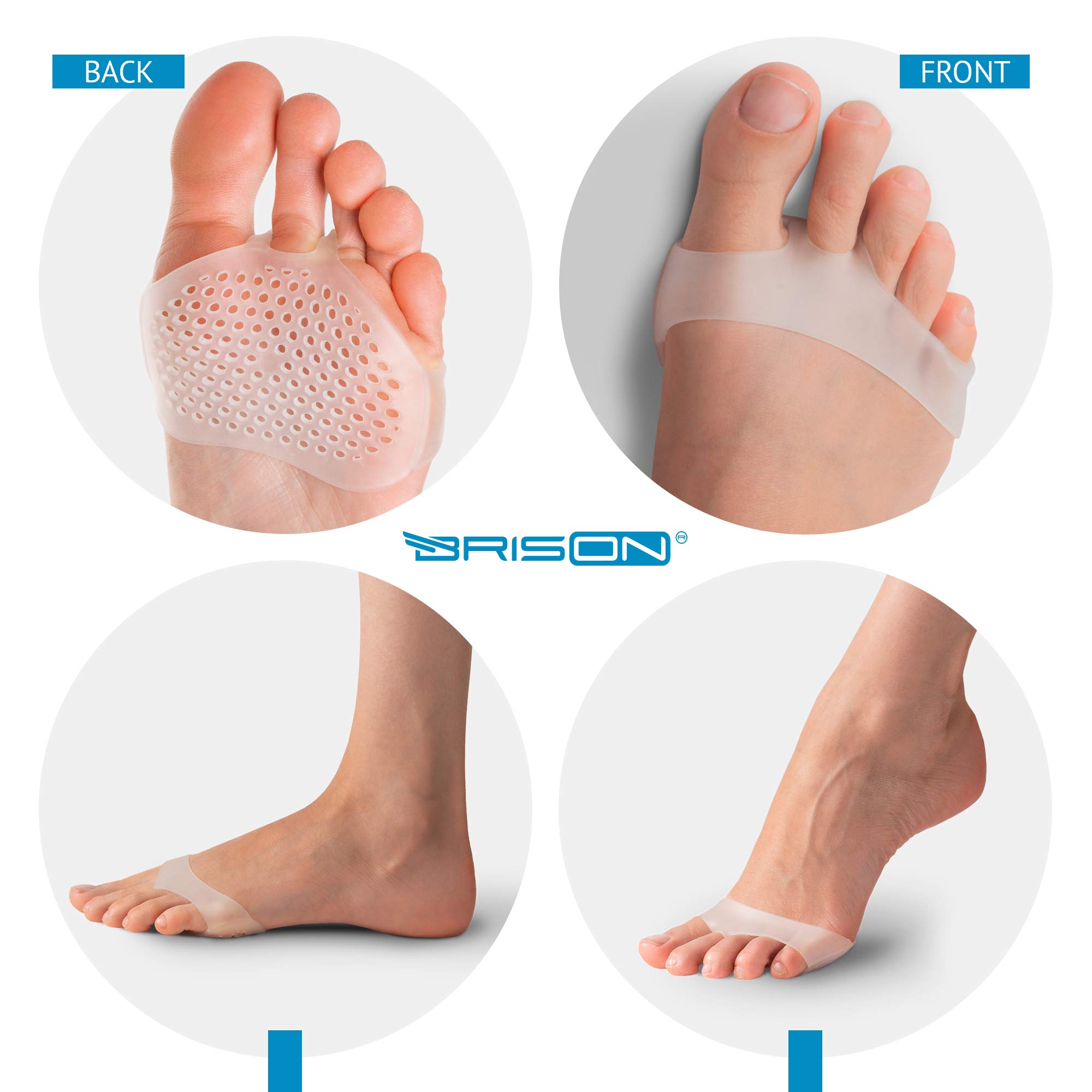 Buy Metatarsal Pads Ball of Foot Cushions Soft Gel Ball of Foot Pads
