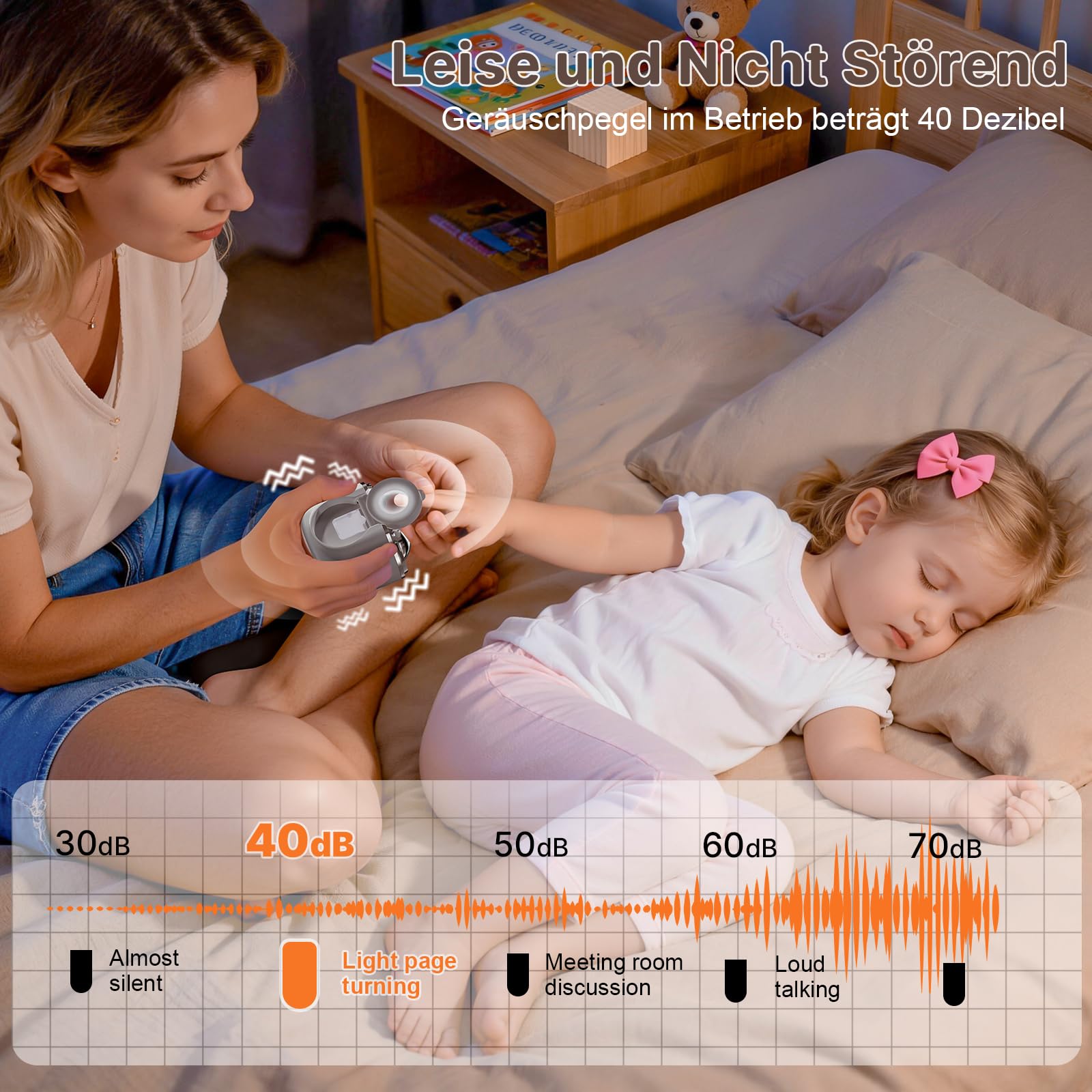 Elektrischer Nagelknipser, 4 in 1 Nagelknipser Elektrisch Mit Led-Licht & Vergrößerungsglas, Doppelklingen für Dünne & Dicke Nägel, 3-Speed, für Senioren & Sehbehinderte-Grau