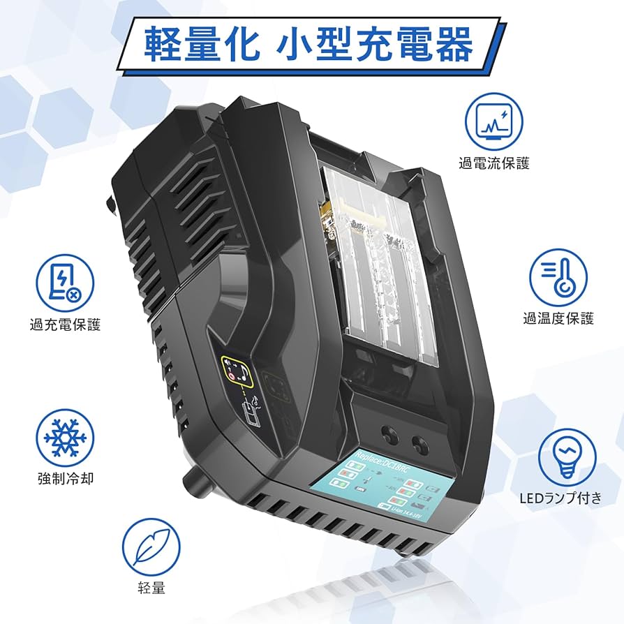 マキタ 互換 18Vブロワー バッテリー×2小型充電器の便利4点セット Amazon.co.jp: Reoben ブロワ 互換マキタ バッテリー18v互換