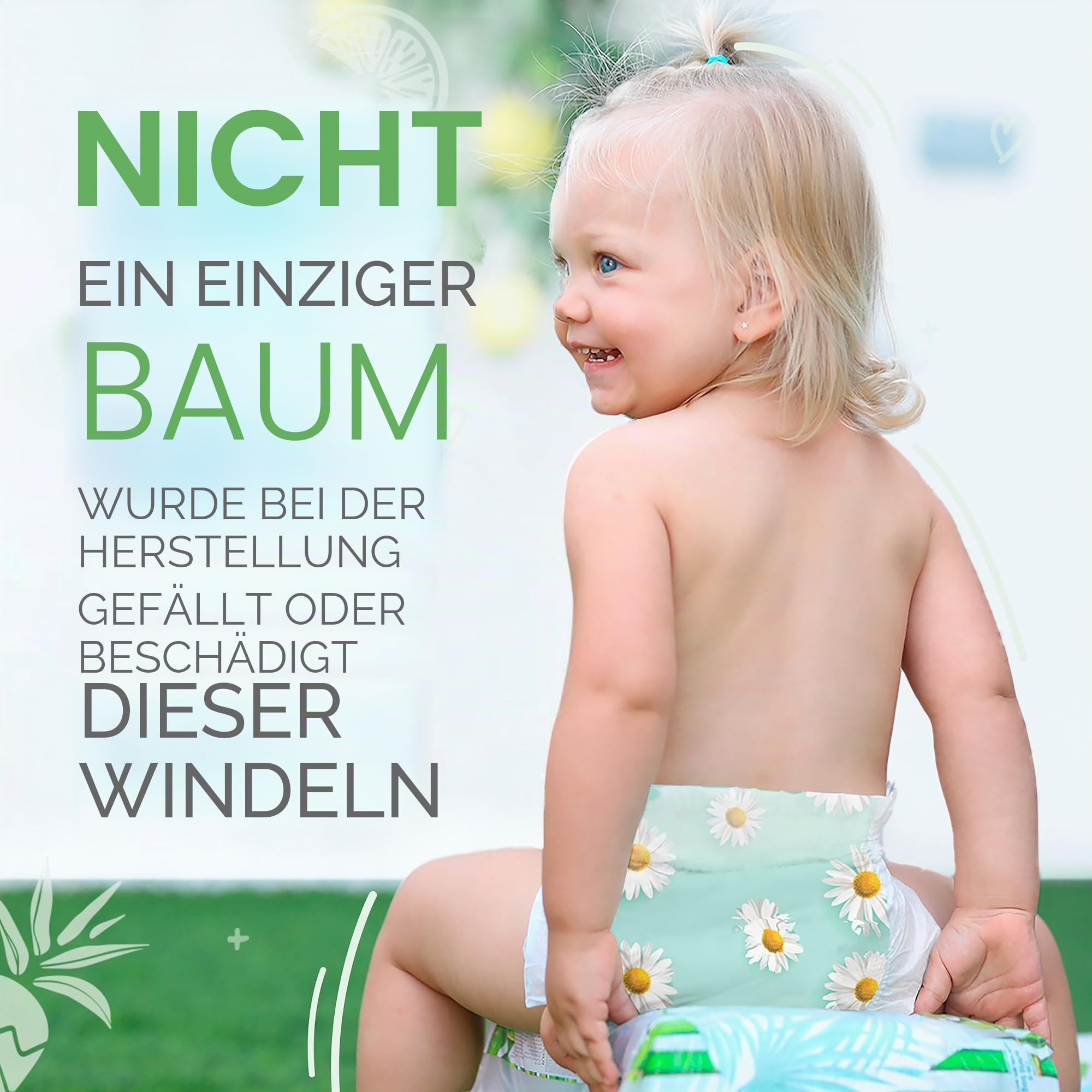 PureBorn 112 Windeln Größe 3 (5-8 kg), Ultra-Saugfähig, Hypoallergen, Weich & Sanft für Babys (4-7 Monate), Dermatologisch Getestet, Auslaufsicher, Umweltfreundlich aus Bambus