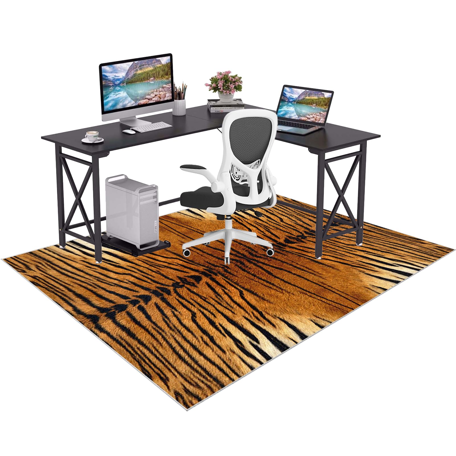 Office Chair Mat for Carpeted Floor Carpet Chair Mats Desk Chair Mat Large Anti-Slip Multi-Purpose Floor Protectors Gamer Chair Mat Heavy Duty Computer Chair Mats for Rolling Chairs 120 x 160 cm