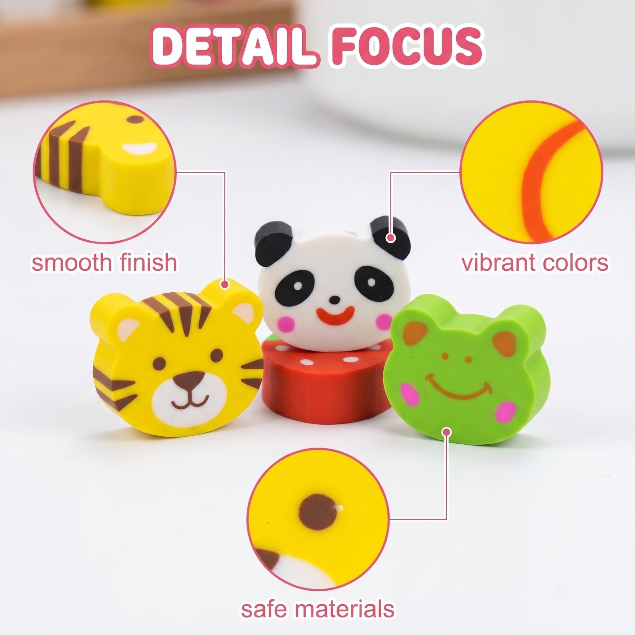 30 Gomas de Borrar Divertidas para Niños, Mini Gomas de Borrar Kawaii con Caja, Borradores de Lápiz para Premios Escolares, Regalos de Cumpleaños y Material Escolar, Diseños Aleatorios