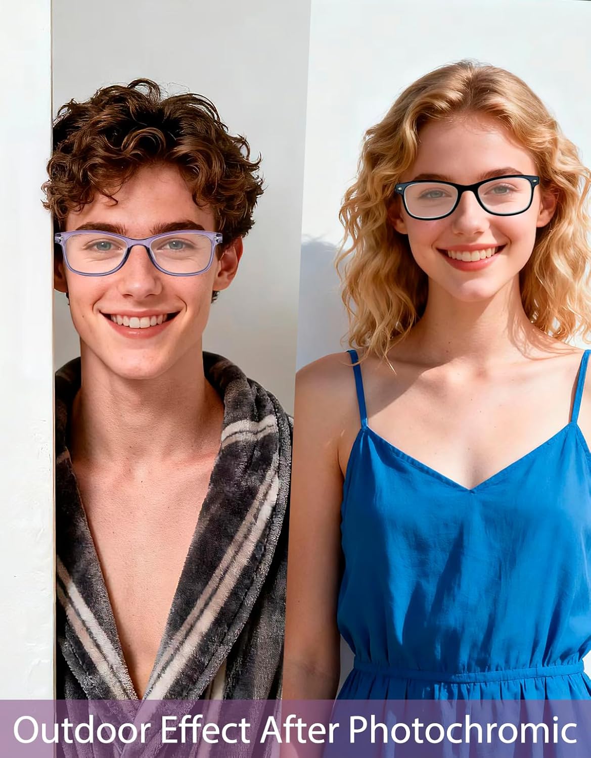 2-Pack Photochromic Progressive Readers With Blue Light Blocking, Multi-Focus Reading Glasses for Men & Women - Image 7