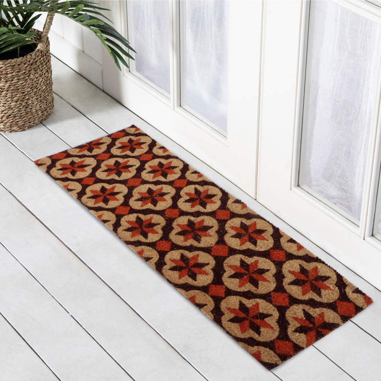 HOKIPO Natural Coconut Coir Rectangular Big Mat With Pvc Backing, Red, Large 40X120Cm (Gmt-R-In305) (B08Y6NS4FW) Amazon Price History, Amazon Price Tracker