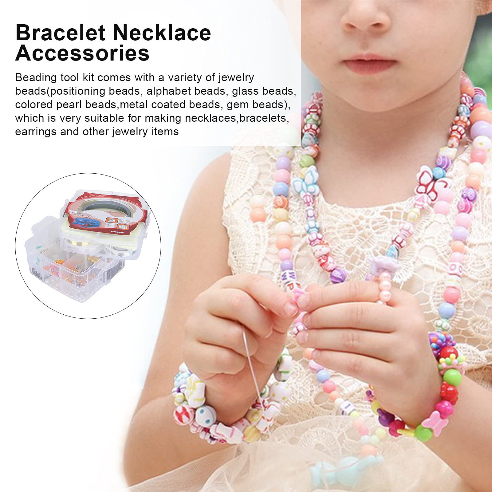 804Pcs Jewelry Making Supplies Kit, DIY Jewelry Materials, All in One Beading Tools with 3 Jewelry Pliers, 804 work of(art) Beads and Findings for Necklace Bracelet Earrings Craft
