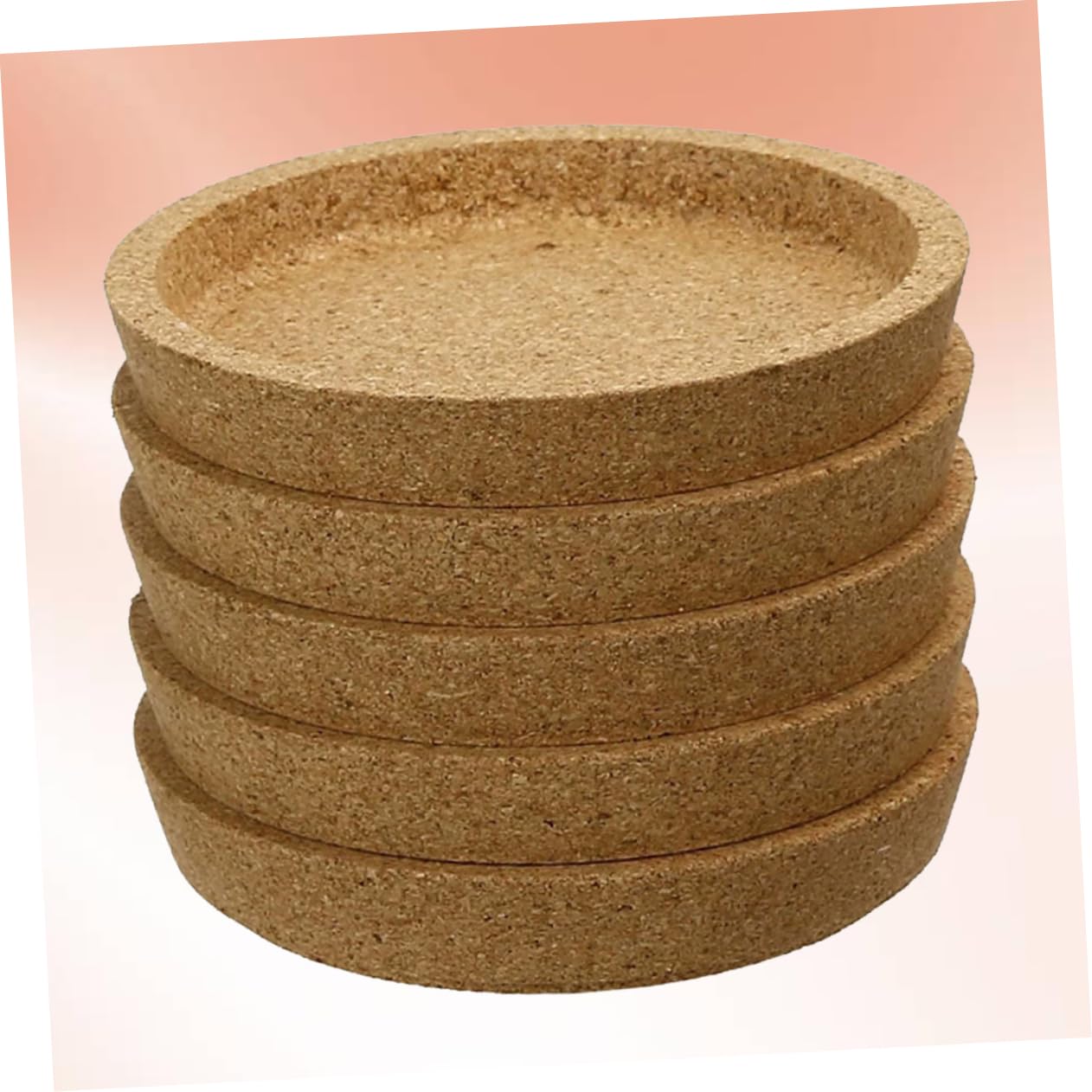 TOPBATHY 2 Series Posavasos Redondos De Corcho Aislantes Térmicos para Tazas Y Platos Decorativos Y Prácticos para Hogar Y Oficina Khaki 5 Piezas*2