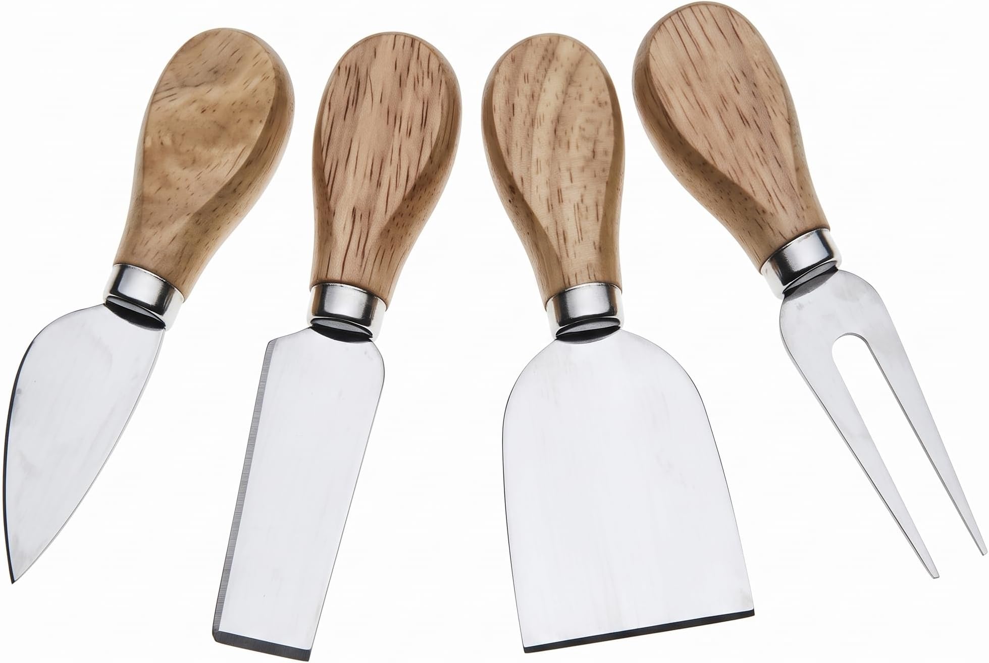 4 Pieces Set Cheese Knives with Wood Handle Steel Stainless Cheese Slicer Cheese Cutter