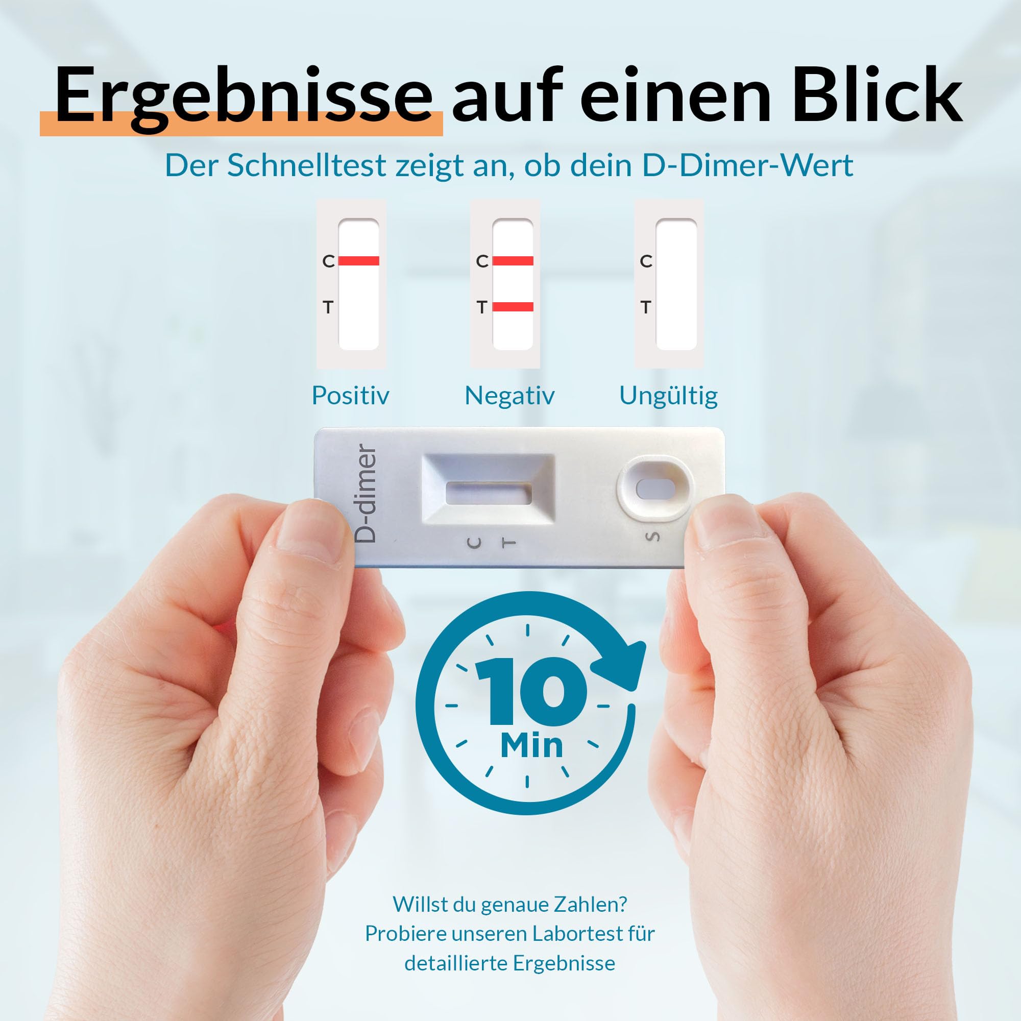 Produktbild von GetTested At Home D-Dimer-Test – 1 Stück, Blutgerinnsel-Risiko Schnell Zu Hause Prüfen
