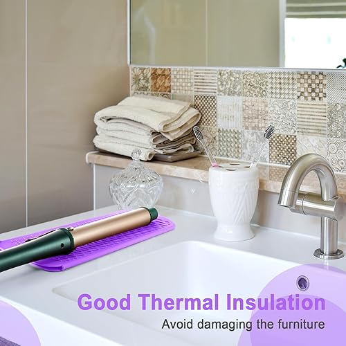 Vista 14 de Shappy Funda de viaje para rizador, 2 piezas, resistente al calor, funda de neopreno para alisador y herramientas calientes de silicona, bolsa plana