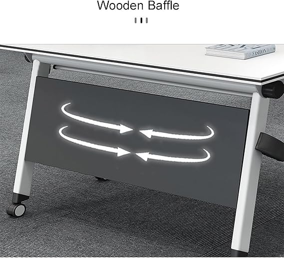 Conference Room Table, Foldable Meeting Tables, Flip Top Mobile Training Table, Modern Breakroom Table for Office Conference Room(Large)