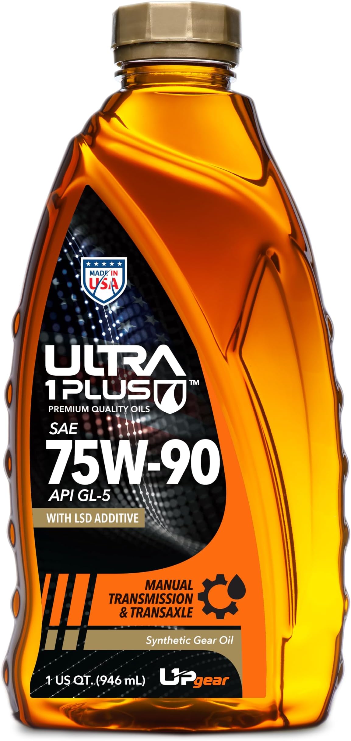 SAE 75W-90 Full Synthetic Gear Oil API GL-5 MT-1 Limited Slip Differential Fluid - Quart - All-Weather Extreme Pressure Protection