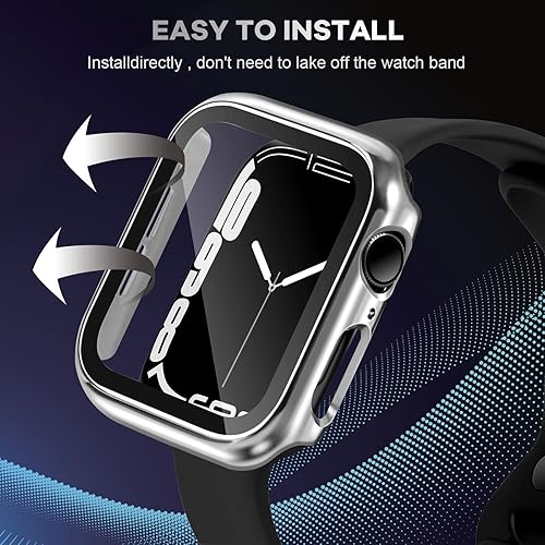 Miniatura 5 de ORIbox Funda rígida de policarbonato con protector de pantalla de vidrio templado compatible con Apple Watch Series 3 y Apple Watch Series 2,