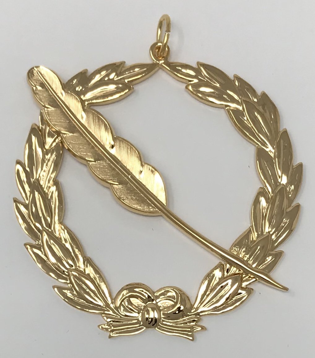 Freemason Grand Assistant Secretary Collar Jewel in Gold Tone