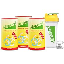 3er Bundle   Almased Lactosefrei   Shaker   zur nachhaltigen Gewichtsabnahme   hoher Proteingehalt   ohne k nstliche Zus tze - 3x500g   30 Portionen