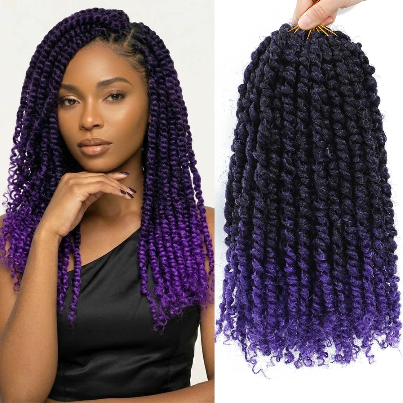 14kgf パープル系チャーム2ペアセット◝✩ Amazon.com : Bestlove 14 Inch 8 Packs Purple Pre-twisted Passion
