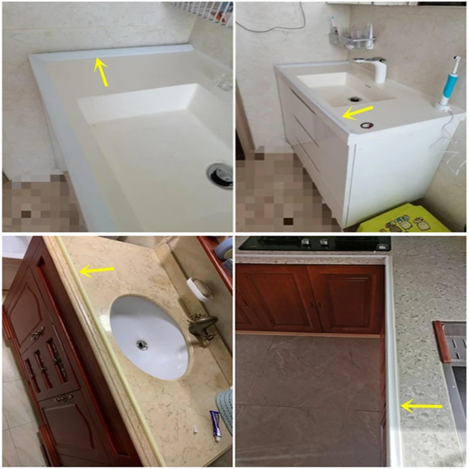 Barrera De Agua Barrera de agua silicona for encimera cocina, tapón baño, tira retención flexible, barreras contra inundaciones separación ropa seca y húmeda para Mampara de Ducha(Black,240cm)