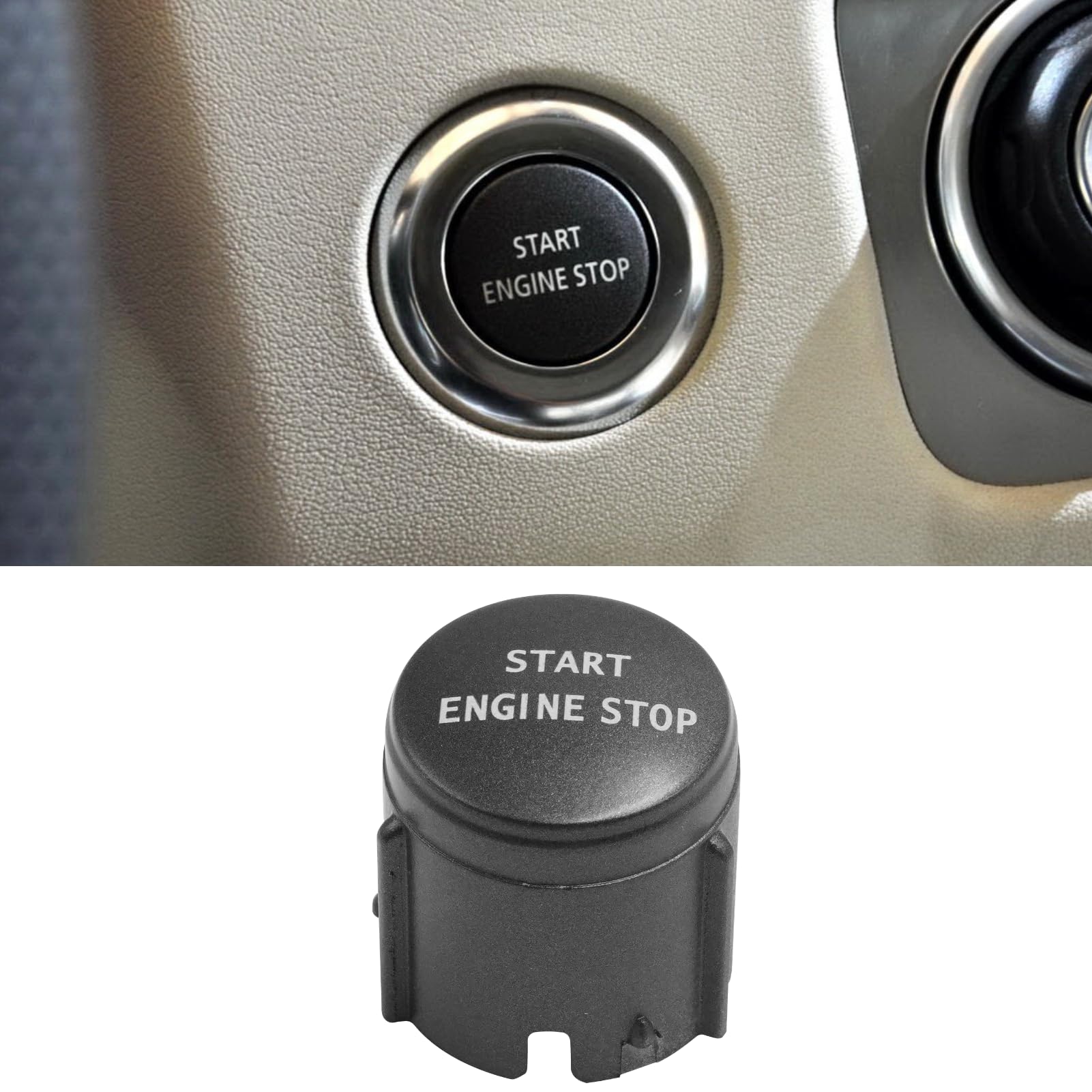 TTCR-II Compatible with 2010-2013 Range Rover Sport Push Start Stop Button Cap, for 2010-2016 Discovery LR4 Start Stop Engine Button Replacement,
