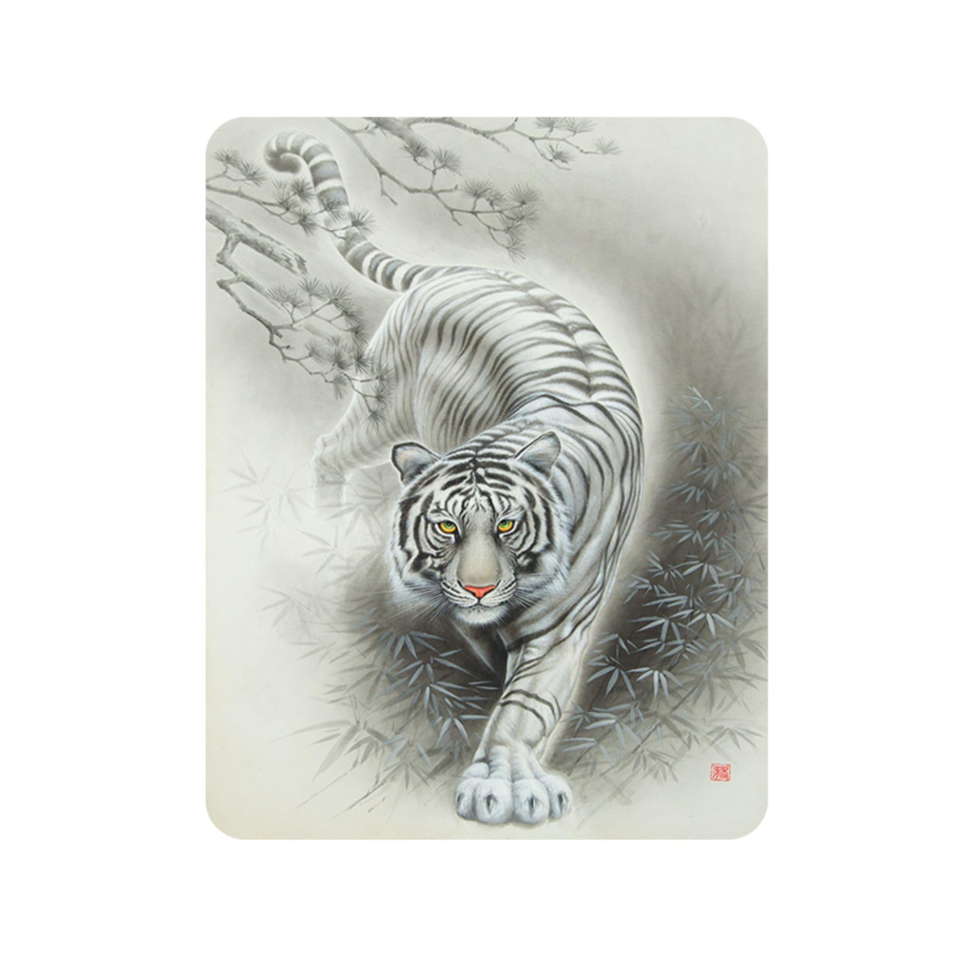 3D LiveLife Magnet - White Tiger from Deluxebase. Lenticular Animal Fridge Magnet. Decorative 3D Tiger Flat Magnets. Cute Small Magnets for Fridge, Dishwasher and Whiteboard.