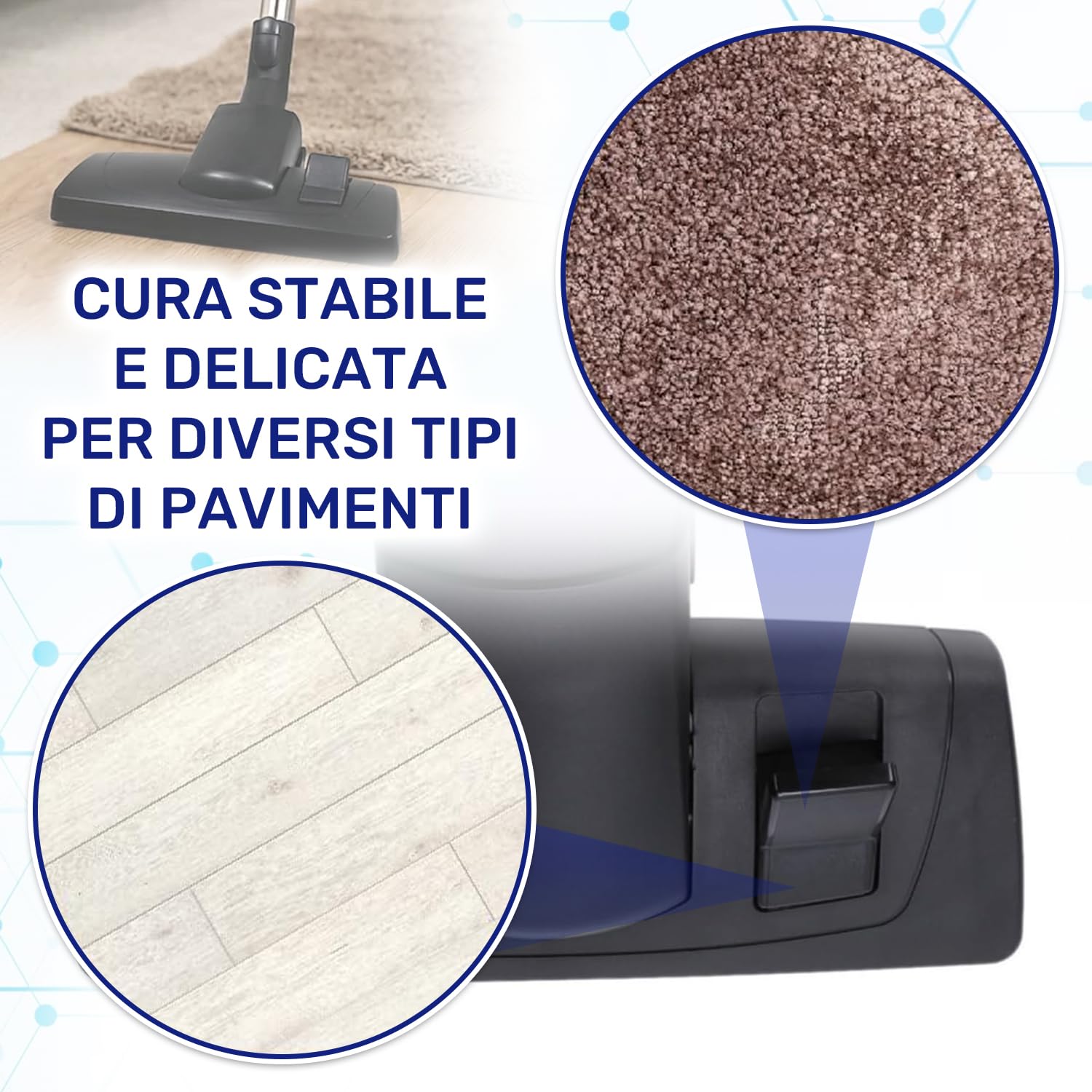Monteral Spazzola Aspirapolvere Universale 35mm Per Miele, Ricambio Originale 7253830. Setole Miste Per Tappeti E Pavimenti Duri, Adatta A Modelli S, Complete C, Compact C E Blizzard CX1.
