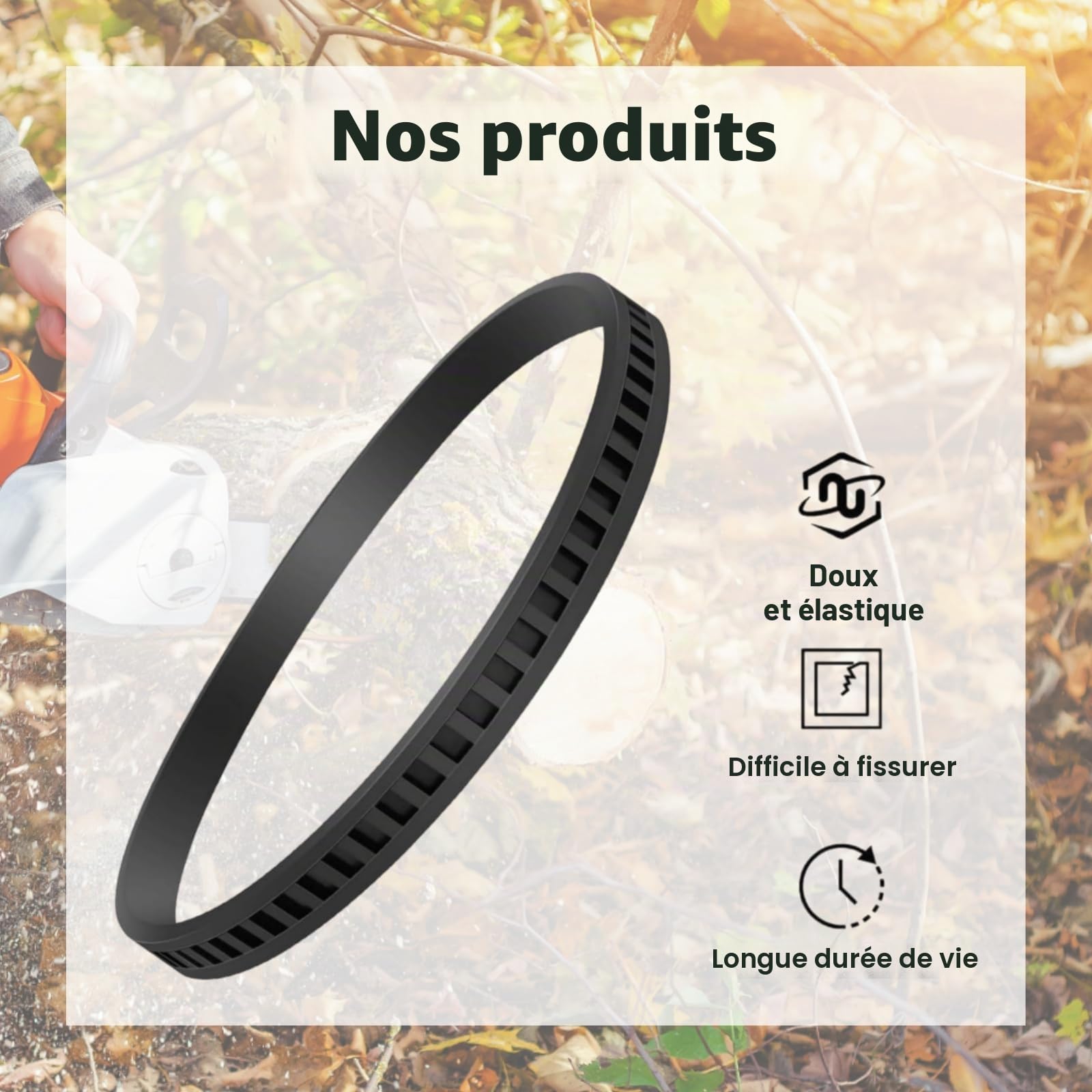 Lot de 2 scies à ruban en caoutchouc pour le travail du bois de 15,24 cm, scie à ruban compatible (15,2 cm, noir)