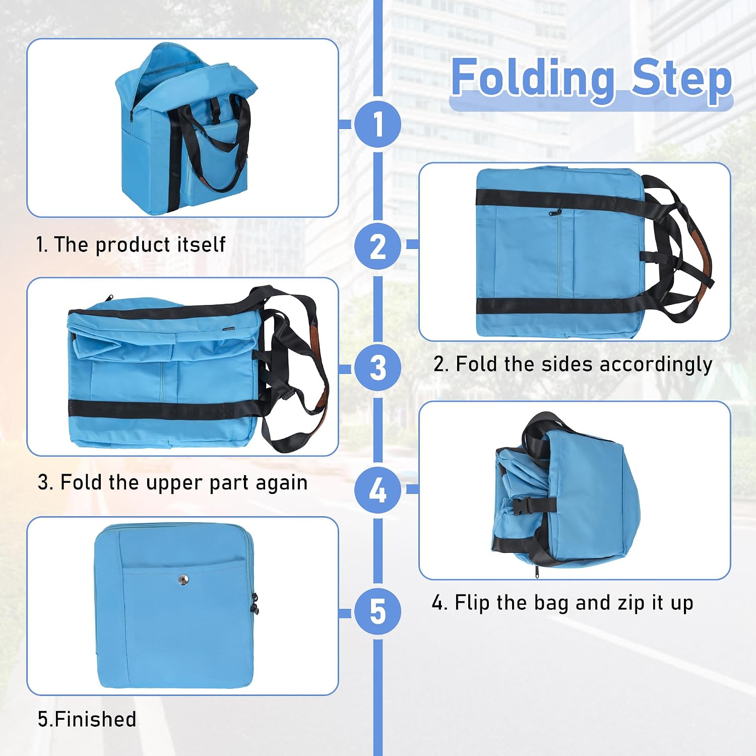 TORIBIO Durable Backless Booster Seat Travel Bag for Airplane Compatible with Cosco Topside Backless Booster Car Seat and Gb Pockit Stroller, Airplane Gate Check Tote Bag, Blue