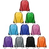 10 Pcs Drawstring Bags Bulk - Drawstring Backpack Draw String Back Bag for Gift, DIY, Party, Gym, Trip - 10 Colors