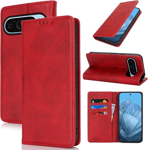Jaorty fit for Google Pixel 9 Pro XL Wallet Case,Premium PU Leather Flip Folio C